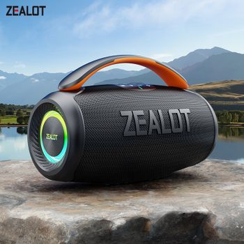 Altavoz Bluetooth ZEALOT-P11 de 50W, Altavoz Inalámbrico para Fiestas con Bluetooth 5.4, Sonido Estéreo, Asa Cómoda, Luz Controlable
