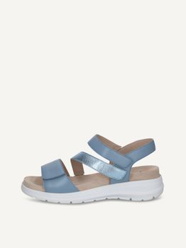 CAPRICE Sandal, blue, made of Leather without heel, Size 40