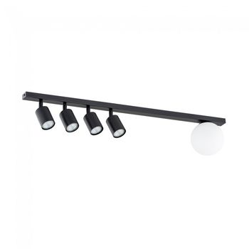 Regleta de techo ponsel negro (5 luces)