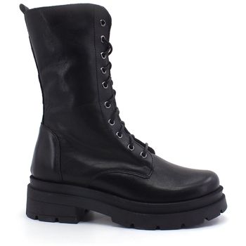 Divine Follie Botines Anfibio Lacci Carrarmato Nero DF631 para mujer