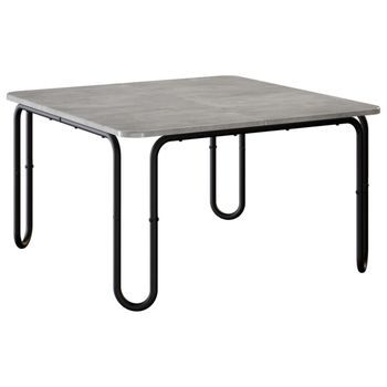 Mesa De Centro 100x100x45 Cm Acero - Gris