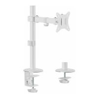 equip soporte de mesa para 1 pantalla 17-32 brazo inclinable y giratorio 360 max 100x100 mm blanco