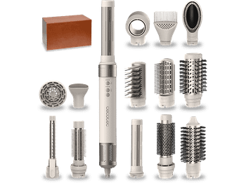 REACONDICIONADO Seminuevo Muy bueno Moldeador - Cecotec Bamba CeramicCare 14in1 AirGlam Champagne, Tecnología Coanda, Cabezales cerámica y keratina