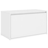 banco de pasillo de madera de ingenieria blanco 80x40x45 cm vidaxl