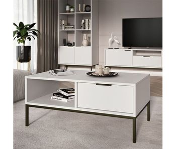 Mesa de centro 100 cm seattle blanco patas negras