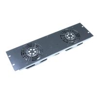 kimex kit de 2 ventiladores para armario rack 19 3u