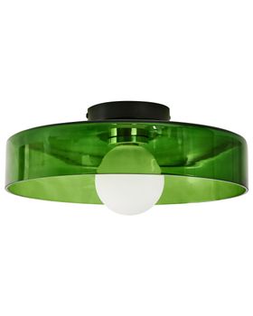 Lámpara de techo  vidrio verde