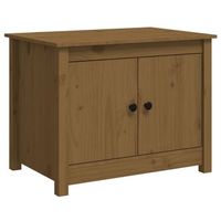 mesa de centro con 4 compartimentos diseno rustico moderno 71 x 49 x 55 cm madera maciza de pino marron dec039492