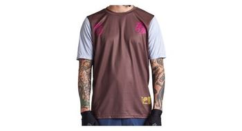 Maillot de manga corta troy lee designs flowline gris marron