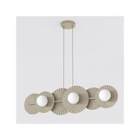 lampara de techo drino beis 6 luces