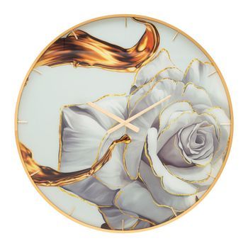 Reloj De Pared Redondo De Particulas De Madera Multicolor Ø 80x5 Cm