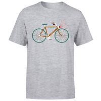 rudolph bike mens christmas t-shirt - grey - l - grey