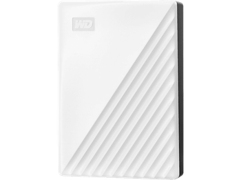 Disco duro externo 6TB - Western Digital WD My Passport, Portátil, HDD, USB 3.2, Funciona con Chromebook, Blanco