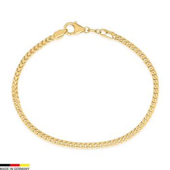 Pulsera BINGO de oro de 14 quilates, 2,6 mm de ancho