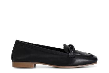 mocasines de piel con mignon acolchado black 37