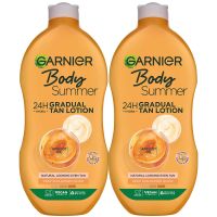 duo hidratante de bronceado summer body gradual deep de garnier