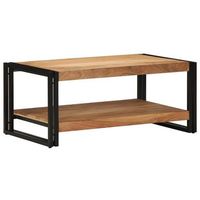 mesa de centro madera maciza de acacia 90x50x38 cm vidaxl