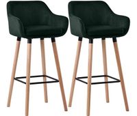 set de 2 taburetes grant en terciopelo 46x55x99 cm