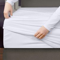 homesol  protector de colchon impermeable de rizo 100 poliester tratamiento anti acaros transpirable