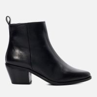 dune london womens papz leather heeled boots - uk 8
