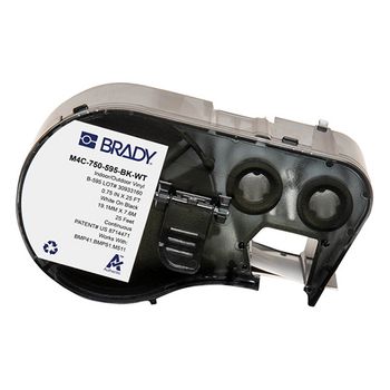 Brady M4C-750-595-BK-WT cinta vinilo blanco sobre negro 19,05 mm x 7,62 m (original)