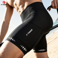 x-tiger pantalones cortos de ciclismo para hombre con badana de silicona 5d bolsillos ocultos a ambos lados negro puro ropa de ciclismo pantalones cortos de entrenamiento para ciclistas
