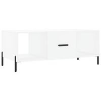 mesa de centro 50x102x40 cm madera trabajada y hierro - blanco