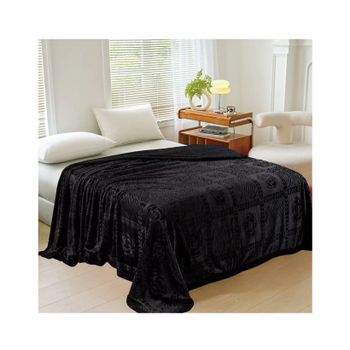 Manta sherpa Con Borreguillo  Edredón Sherpa Con borreguito Negra130x160, 160x220, 220x240, manta sofa, para cama  90cm 10 cm135cm 150cm