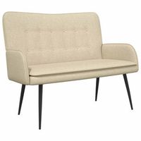 sofa de 2 plazas crema 115 x 61 x 87 cm tela vidaxl