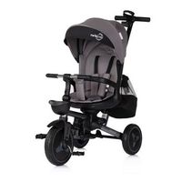 triciclo plegable chipolino twist fold con asiento giratorio 360 respaldo reclinable y manillar parental hasta 25 kg - charcoal