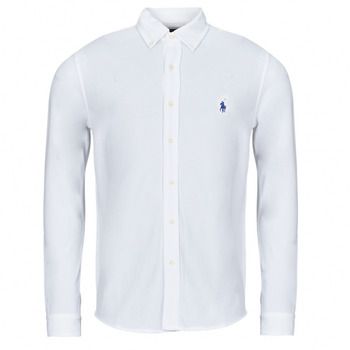 Polo Ralph Lauren Camisa manga larga CHEMISE AJUSTEE COL BOUTONNE EN POLO FEATHERWEIGHT para hombre