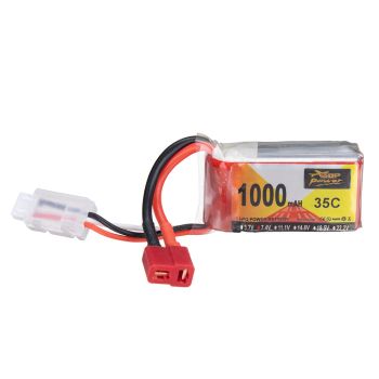 Batería LiPo ZOP Power 7.4V 1000mAh 35C 2S con enchufe T Deans para drones RC
