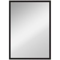 homcom espejo rectangular de bano 50x70 cm espejo de pared decorativo para salon entrada pasillo horizontal o vertical negro   aosom espana