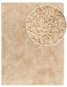 Alfombra de pelo largo Silvana beige 60x100 cm