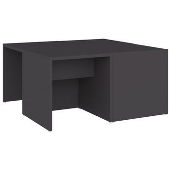 Mesa De Centro 66x66x33 Cm Madera - Gris