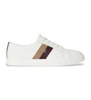 lauren ralph lauren para mujer 802979187003 zapatillas de piel canvas blanco 35 plano cordones casual