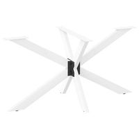 pata de mesa de comedor forma arana blanca 120x68x72-73 cm acero vidaxl