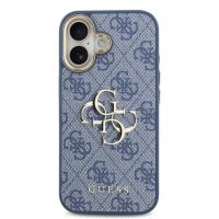 guess funda para iphone 17 r carcasa de polipiel azul con gran logo 4g dorado diseno elegante y ajuste preciso