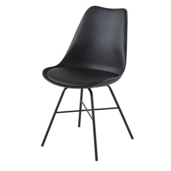 Silla de polipropileno y acero negro