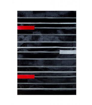 Alfombra de Piel Black Line Rojo