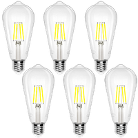 aigostar bombilla led e27 con filamentoluz fria 6500k8w equivalente a 69w900 lumenesno regulablebombillas decorativaspack de 6 uds