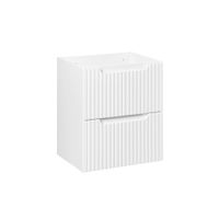 mueble bajo lavabo 50cm 2 cajones paneles de melamina y mdf blanco
