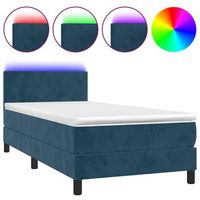 cama tapizada 203x100x88 cm espuma - azul