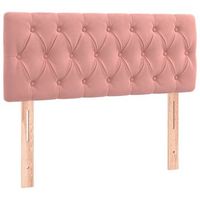 cabecero cama  panel de cabecera de terciopelo rosa 100x7x7888 cm