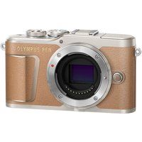 olympus pen e-pl9 mirrorless camera with 32 gb sd card - brown body only brown