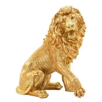 Estatua De Resina Dorada 45x29x55