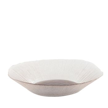 Ensaladera ovalada borde arena transparente 30cm