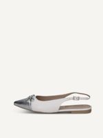 caprice ballerina white made of leather and textile with block heel size 375