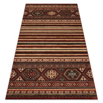Alfombra De Lana Kashqai 4356 300 Étnico Burdeos 67x130 Cm