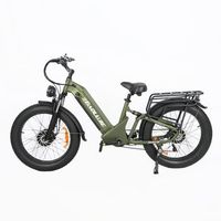 bicicleta electrica todoterreno baolujie dp2402 de doble motor y neumaticos anchos 48 v 20 ah verde